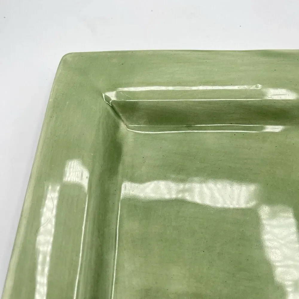 Sausalito Sage Green by Pottery Barn Square Dinner Plate All Sage Green